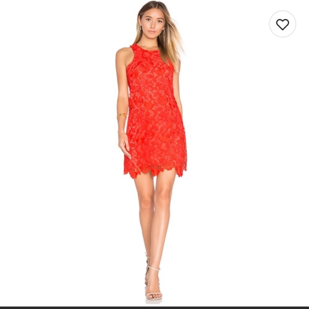 Lovers + friends Caspian Shift dress, coral color